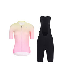 RIVANELLE Cycling short sleeve jersey and shorts - ELEVATE - black/pink/multicolour